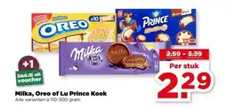 PLUS Milka, Oreo of Lu Prince Koek aanbieding