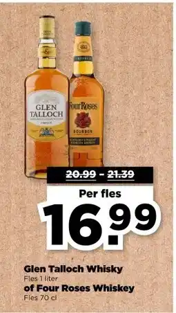 PLUS Glen Talloch Whisky of Four Roses Whiskey aanbieding