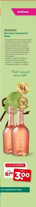 PLUS Abbazia Moscato Spumante Rosé aanbieding