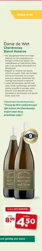 PLUS Danie de Wet Chardonnay Barrel Reserve aanbieding