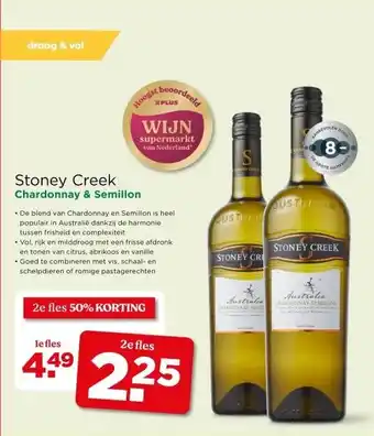 PLUS Stoney Creek Chardonnay & Semillon aanbieding