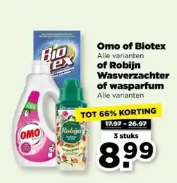 PLUS Omo of Biotex of Robijn Wasverzachter of wasparfum aanbieding