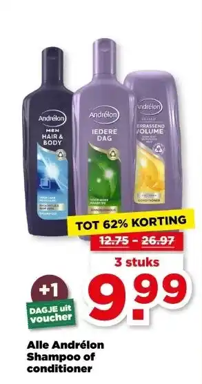 PLUS Alle Andrélon Shampoo of conditioner aanbieding