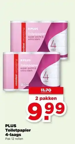 PLUS PLUS Toiletpapier 4-laags aanbieding