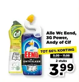 PLUS Alle Wc Eend, 3G Power, Andy of Cif aanbieding