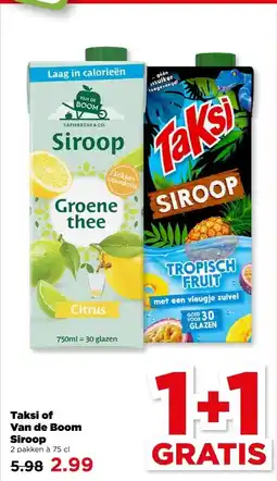 PLUS Taksi of Van de Boom Siroop aanbieding