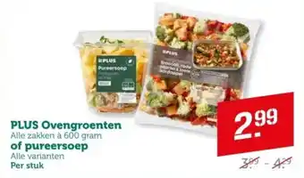 Coop PLUS Ovengroenten of pureersoep aanbieding