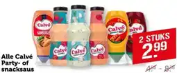 Coop Alle Calvé Party of snacksaus aanbieding