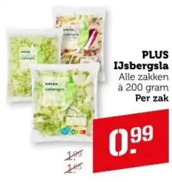 Coop PLUS IJsbergsla aanbieding