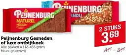 Coop Peijnenburg Gesneden of luxe ontbijtkoek aanbieding