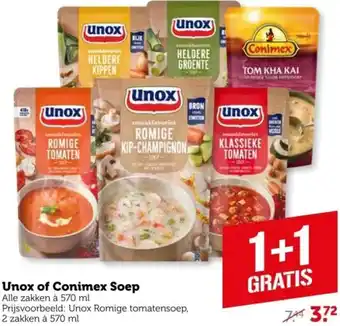 Coop Unox of Conimex Soep aanbieding