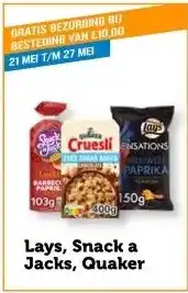 Coop Lays, Snack a Jacks, Quaker aanbieding
