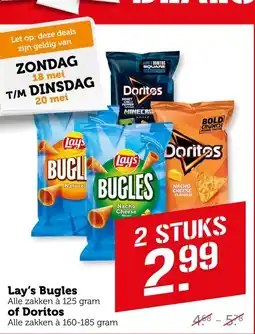 Coop Lay's Bugles of Doritos aanbieding