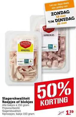 Coop Slagerskwaliteit Reepjes of blokjes aanbieding