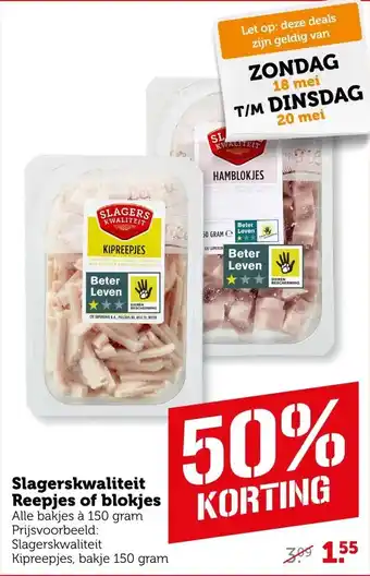 Coop Slagerskwaliteit Reepjes of blokjes aanbieding
