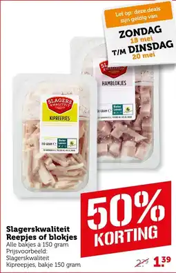 Coop Slagerskwaliteit Reepjes of blokjes aanbieding