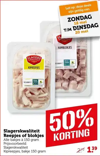 Coop Slagerskwaliteit Reepjes of blokjes aanbieding