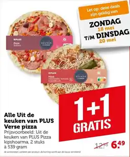 Coop Alle Uit de keuken van PLUS Verse pizza aanbieding