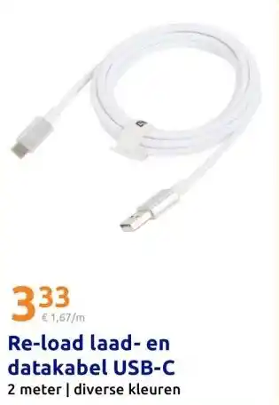 Action Re-load laad- en datakabel USB-C aanbieding
