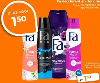 Trekpleister Fa deodorant en douche aanbieding