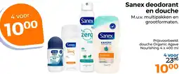 Trekpleister Sanex deodorant en douche aanbieding