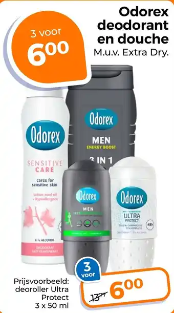 Trekpleister Odorex deodorant en douche aanbieding