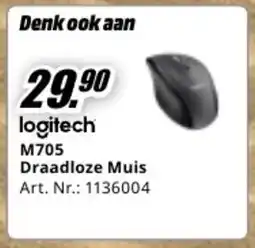 MediaMarkt Denk ook aan logitech m705 draadloze muis aanbieding