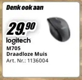 MediaMarkt Denk ook aan logitech m705 draadloze muis aanbieding