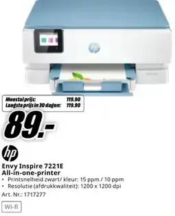 MediaMarkt Hp envy inspire 7221e all-in-one-printer aanbieding