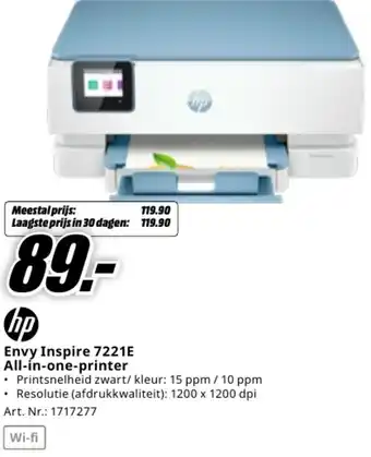 MediaMarkt Hp envy inspire 7221e all-in-one-printer aanbieding