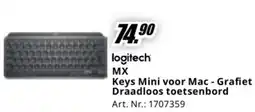 MediaMarkt Logitech mx keys mini voor mac grafiet draadloos toetsenbord aanbieding
