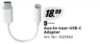 MediaMarkt Aux in naar usb c adapter aanbieding