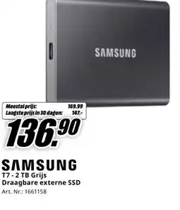 MediaMarkt T7 2 tb grijs aanbieding