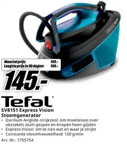 MediaMarkt Tefal sv8151 express vision stoomgenerator aanbieding