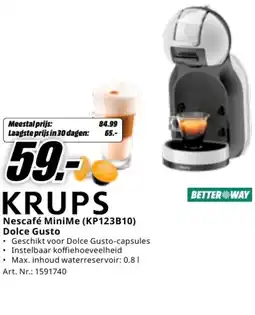 MediaMarkt Krups nescafé minime (kp123b10) dolce gusto aanbieding