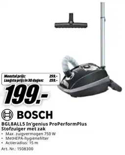 MediaMarkt Bosch BGL8ALL5 In'genius ProPerformPlus Stofzuiger met zak aanbieding