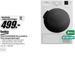 MediaMarkt Beko DH8733GA0MM Recycled Dry Warmtepompdroger aanbieding