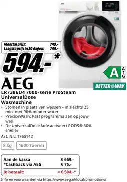 MediaMarkt AEG LR7386U4 7000 serie ProSteam UniversalDose aanbieding