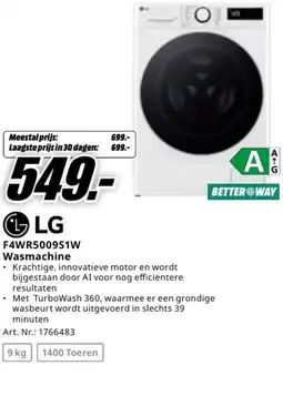 MediaMarkt LG F4WR5009S1W Wasmachine aanbieding