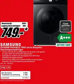 MediaMarkt Samsung DV90BB7445GBS2 7000 serie Bespoke aanbieding