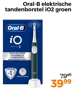 Trekpleister Oral-B elektrische tandenborstel iO2 groen aanbieding