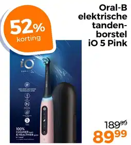 Trekpleister Oral-B elektrische tandenborstel iO 5 Pink aanbieding