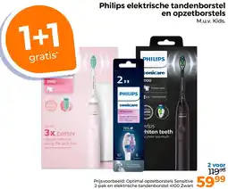 Trekpleister Philips elektrische tandenborstel en opzetborstels aanbieding