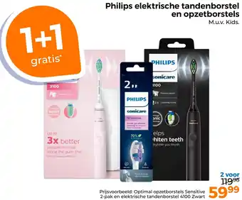 Trekpleister Philips elektrische tandenborstel en opzetborstels aanbieding