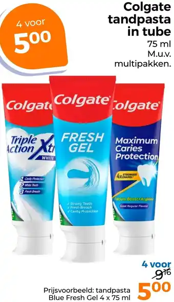 Trekpleister Colgate tandpasta in tube aanbieding