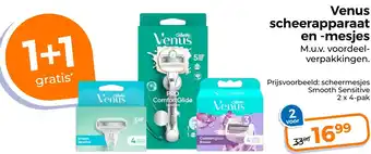 Trekpleister Venus scheerapparaat en mesjes aanbieding