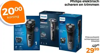 Trekpleister Philips elektrisch scheren en trimmen aanbieding