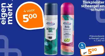Trekpleister Trekpleister scheergel en schuim aanbieding
