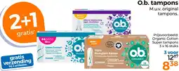 Trekpleister O.b. tampons aanbieding