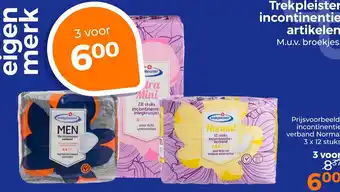 Trekpleister Trekpleister incontinentie artikelen aanbieding